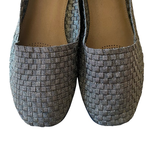 Bronze Gold‎ Comfortview Metallic Woven Slip-On Shoes Size 7W - Picture 2 of 7
